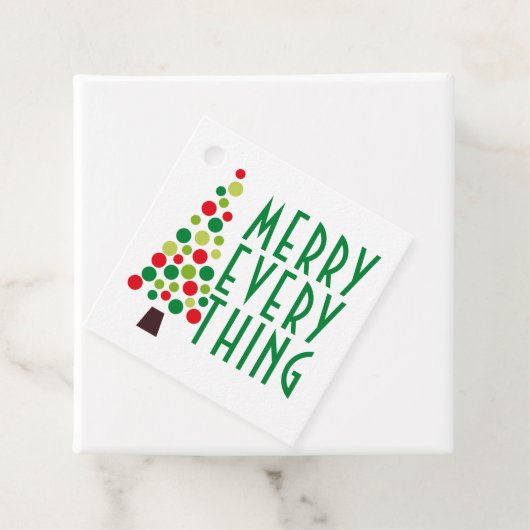 Moderne Vakantievakantiegboom Bedankjes Labels (In situ)