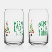 Moderne Vakantievakantiegboom Blikvorm Glas (Voorkant)