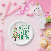 Moderne Vakantievakantiegboom Papieren Bordje (Feest)