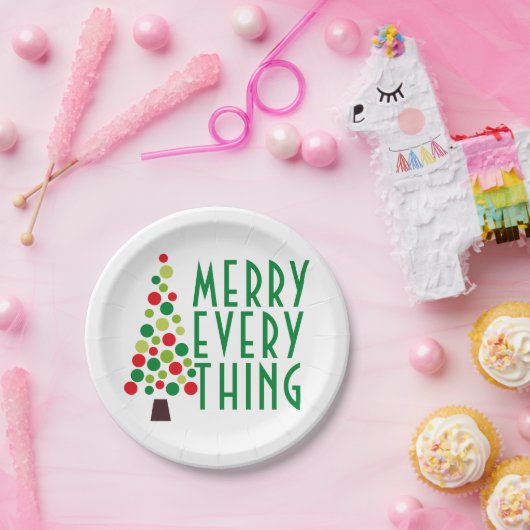 Moderne Vakantievakantiegboom Papieren Bordje (Feest)