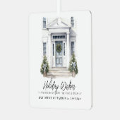 Moderne vakantiewensen Zakelijk Metalen Ornament (Voorkant links)