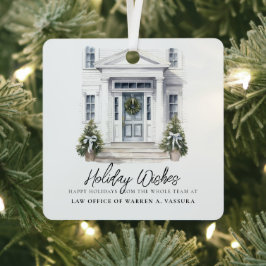 Moderne vakantiewensen Zakelijk Metalen Ornament