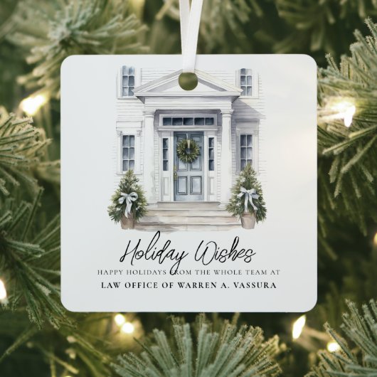 Moderne vakantiewensen Zakelijk Metalen Ornament (Insitu)