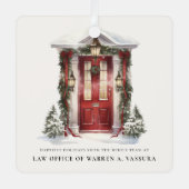 Moderne vakantiewensen Zakelijk Metalen Ornament (Voorkant)