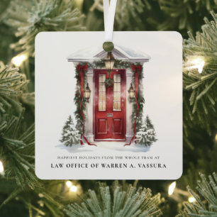 Moderne vakantiewensen Zakelijk Metalen Ornament