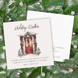 Moderne vakantiewensen Zakelijk Vierkante Visitekaartje