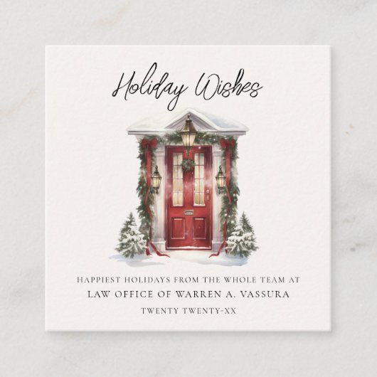 Moderne vakantiewensen Zakelijk Vierkante Visitekaartje (Voorkant)