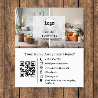 Moderne vakantiewoning QR code Logo Visitekaartje