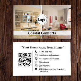 Moderne vakantiewoning QR code Logo Visitekaartje