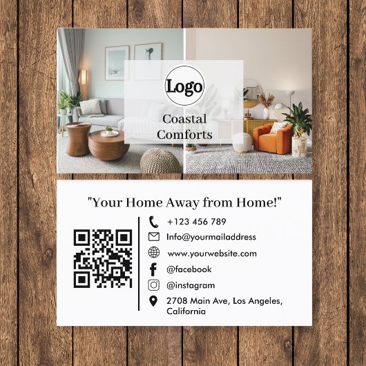 Moderne vakantiewoning QR code Logo Visitekaartje