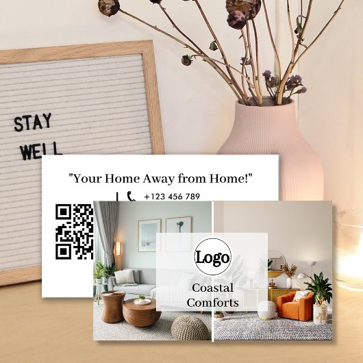 Moderne vakantiewoning QR code Logo Visitekaartje