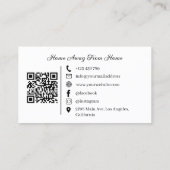 Moderne vakantiewoning Social Media Foto QR Code Visitekaartje (Achterkant)