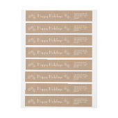 Moderne vakantiewrap rond etiket - bruin (Vel)