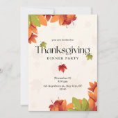 Moderne val laat Thanksgiving eten Kaart (Voorkant)
