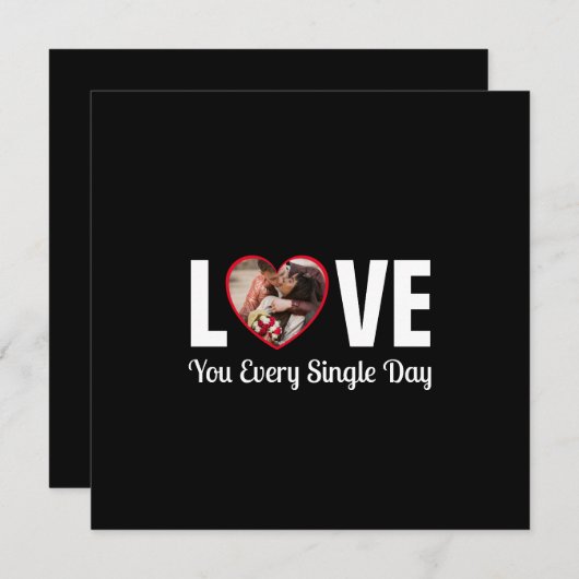 Moderne Valentijn Custom Foto en Liefde Aankondiging (Voorkant / Achterkant)