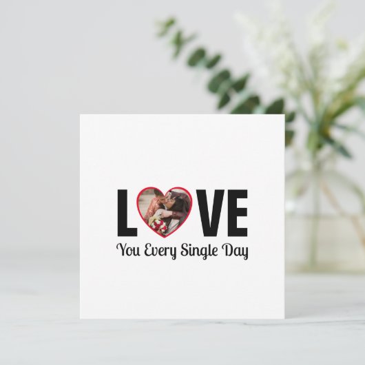 Moderne Valentijn Custom Foto en Liefde Bericht (Staand voorkant)