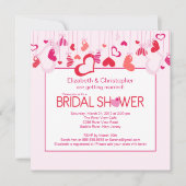Moderne Valentijn harten Bridal Shower-uitnodiging Kaart (Voorkant)