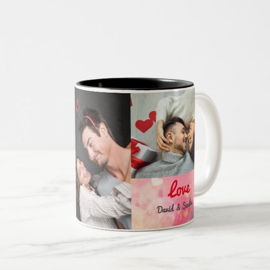 Moderne Valentijnsdag Collage mok (Voorkant rechts)