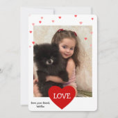 Moderne Valentijnsdag fotokaart, eenvoudige valent Feestdagenkaart (Voorkant)