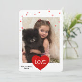 Moderne Valentijnsdag fotokaart, eenvoudige valent Feestdagenkaart (Staand voorkant)