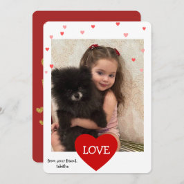 Moderne Valentijnsdag fotokaart, eenvoudige valent Feestdagenkaart