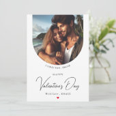 Moderne Valentijnsdag fotokaart voor man Feestdagenkaart (Staand voorkant)