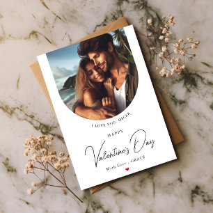 Moderne Valentijnsdag fotokaart voor man Feestdagenkaart