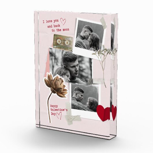 Moderne Valentijnsdag Gepersonaliseerde Koppel Fot Fotoblokken (Rechts)