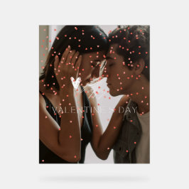 Moderne Valentijnsdag gepersonaliseerde paar foto Acryl Bord