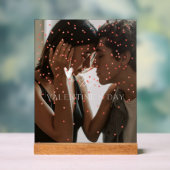 Moderne Valentijnsdag gepersonaliseerde paar foto Acryl Bord (Neutraal)