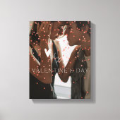 Moderne Valentijnsdag gepersonaliseerde paar foto Canvas Afdruk (Voorkant)