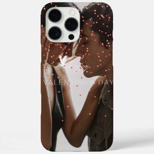 Moderne Valentijnsdag gepersonaliseerde paar foto Case-Mate iPhone Case (Achterkant)