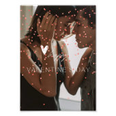 Moderne Valentijnsdag gepersonaliseerde paar foto Foto Afdruk (Voorkant)