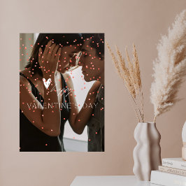 Moderne Valentijnsdag gepersonaliseerde paar foto Foto Afdruk
