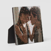 Moderne Valentijnsdag gepersonaliseerde paar foto Fotoplaat (Voorkant)