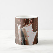 Moderne Valentijnsdag gepersonaliseerde paar foto Magische Mok (Center)