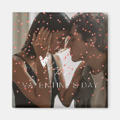 Moderne Valentijnsdag gepersonaliseerde paar foto Magneet (Voorkant)