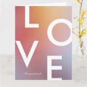 Moderne Valentijnsdag Gradient Ombré  Kaart (Gele Bloem)