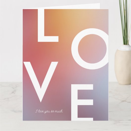 Moderne Valentijnsdag Gradient Ombré  Kaart (Voorkant)