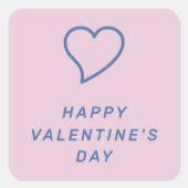 Moderne Valentijnsdag Hart Sticker - Lavendel (Voorkant)