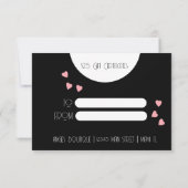 MODERNE Valentijnsdag Hartjes Cadeaubon Kaart (Achterkant)