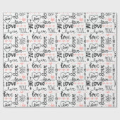 Moderne Valentijnsdag Liefde Cadeaupapier (Vlak)