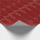 Moderne Valentijnsdag Liefdescalligrafie Met Hart Cadeaupapier (Hoek)