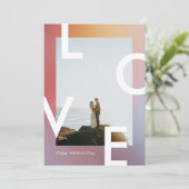 Moderne Valentijnsdag-liefdesgradiënt Ombré Kaart (Staand voorkant)