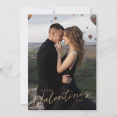 Moderne Valentijnsdag Paar liefde Foto Valentijnse Feestdagenkaart (Voorkant)