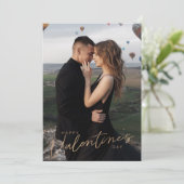Moderne Valentijnsdag Paar liefde Foto Valentijnse Feestdagenkaart (Staand voorkant)