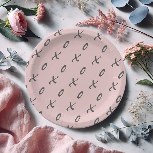 Moderne Valentijnsdag Papieren Bordje