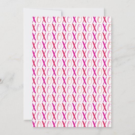 Moderne Valentijnsdag-partij voor Hugs & Kisses (X Kaart (Achterkant)