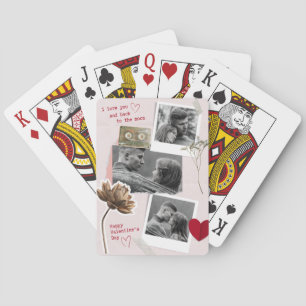 Moderne Valentijnsdag Persoonlijke Koppel Foto Pokerkaarten