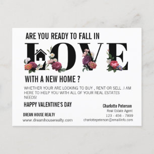 Moderne Valentijnsdag Realtor Farming Promotie Feestdagenkaart